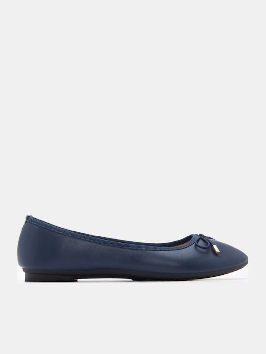 Damen Ballerinas Spitz zulaufend in Marineblau Farbe