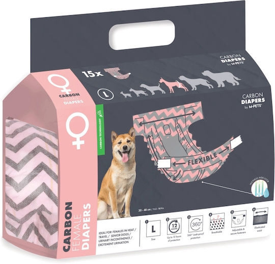 M-Pets Dog Panties Large 15pcs