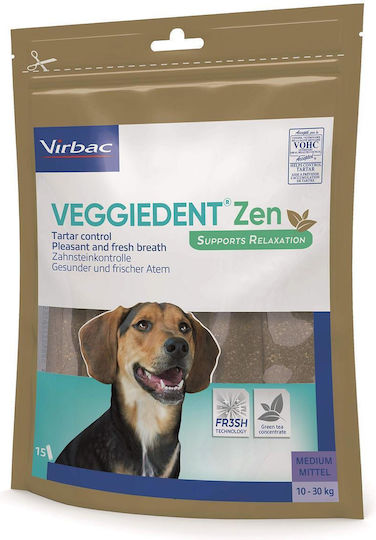 Virbac Veggiedent Treat for Dogs against Tartar & Plaque 114gr