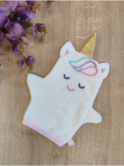 Stewehome Kids' Bath Towel Hooded Unicorn Embroidery 100% Cotton 100x100 Cm