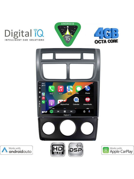 Digital IQ Car Audio System for Kia Sportage 2004-2010 with A/C Bluetooth USB WiFi GPS Apple CarPlay Android Auto with 9" Touch Screen