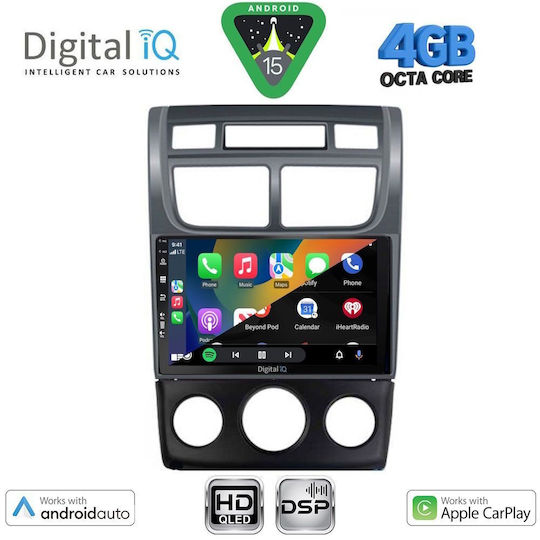 Digital IQ Ηχοσύστημα Αυτοκινήτου για Kia Sportage 2004-2010 με A/C (Bluetooth/USB/WiFi/GPS/Apple-Carplay/Android-Auto) με Οθόνη Αφής 9"