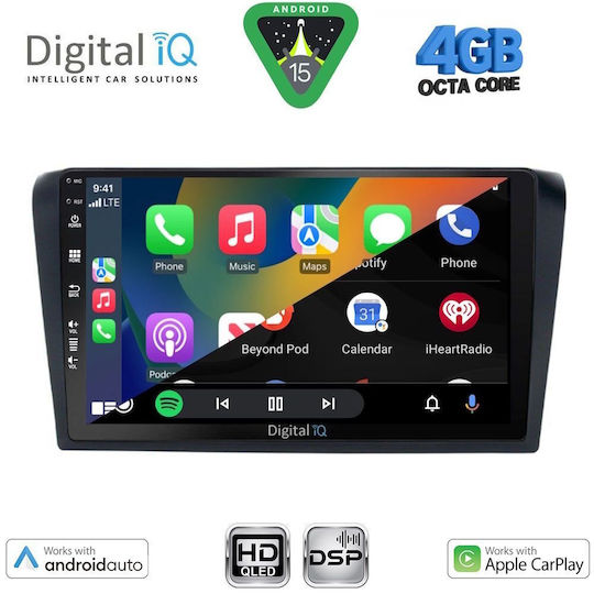 Digital IQ Car Audio System for Mazda 3 2003-2008 with Clima (Bluetooth/USB/WiFi/GPS/Apple CarPlay/Android Auto) with 9" Touch Screen