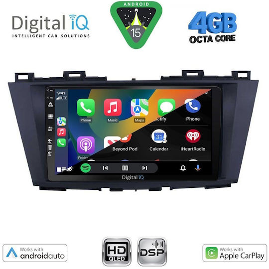Digital IQ Ηχοσύστημα Αυτοκινήτου για Mazda 5 2011-2020 (Bluetooth/USB/WiFi/GPS/Apple-Carplay/Android-Auto) με Οθόνη Αφής 9"