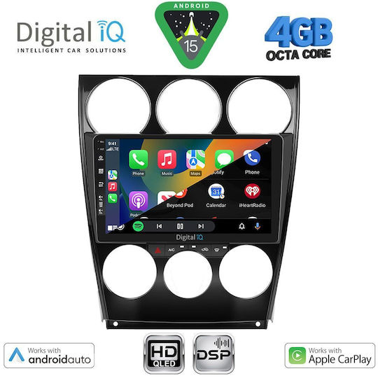 Digital IQ Car Audio System for Mazda 6 2005-2008 (Bluetooth/USB/WiFi/GPS/Apple CarPlay/Android Auto) with 9" Touch Screen