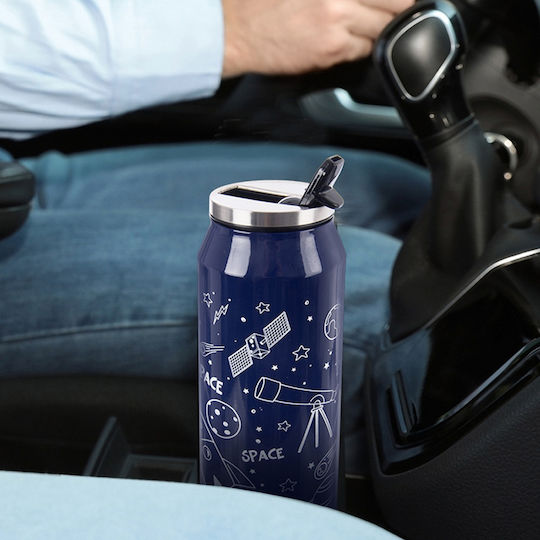 Orion Kids Water Bottle Thermos Stainless Steel Non Spill Blue 500ml