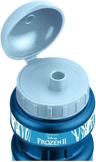 Stamp Kids Water Bottle Frozen Plastic with Straw Non Spill 250ml