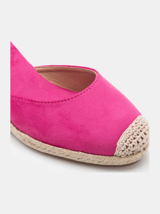 Sommer Damenplattformen Im Stil Fuchsie Espadrilles