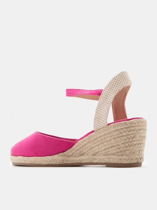 Sommer Damenplattformen Im Stil Fuchsie Espadrilles