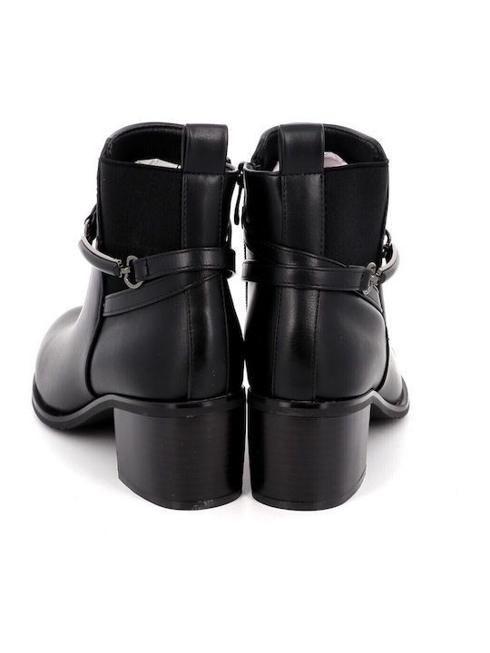 Women's Ankle Boots with Medium Heel Black