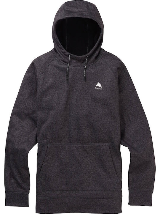 Crown Bonded Φούτερ με Κουκούλα True Black Heather