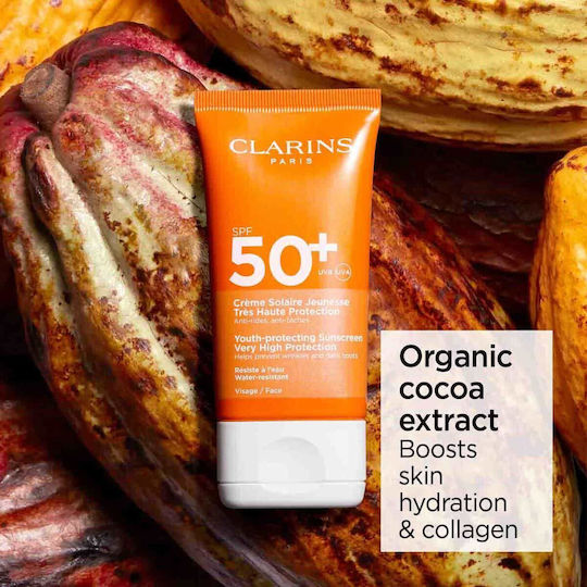 Clarins SPF50SPF50+ Αδιάβροχο Βρεφικό Αντηλιακό Γαλάκτωμα για Πρόσωπο 50ml