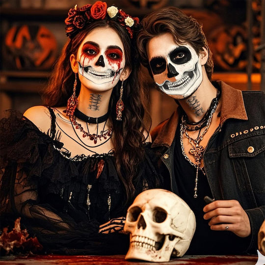Face Tattoos Halloween Set 9 Sheets Temporary Tattoo
