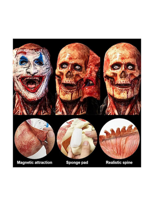 Halloween Mask Scary Horror Clown Double-layer Magnetic Latex