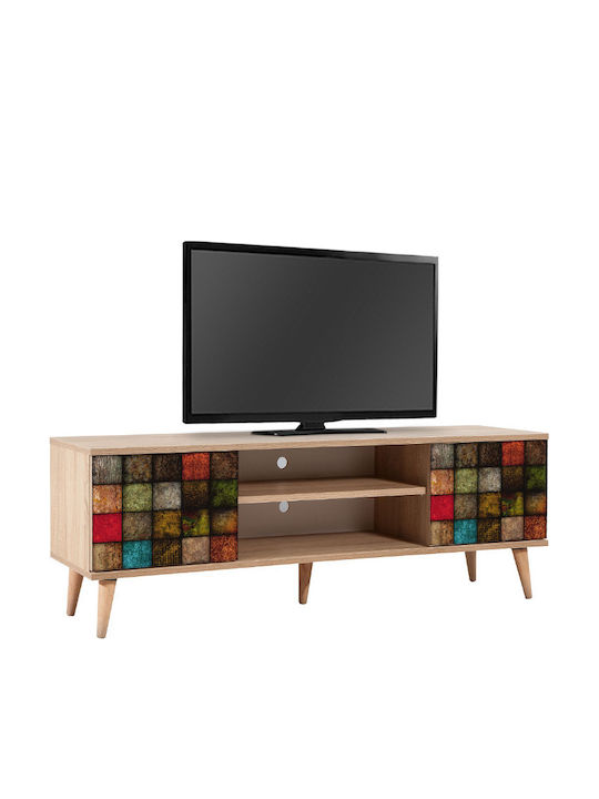 TV-Möbel Hölzernes Soho Mehrfarbig L140xB40xH50cm