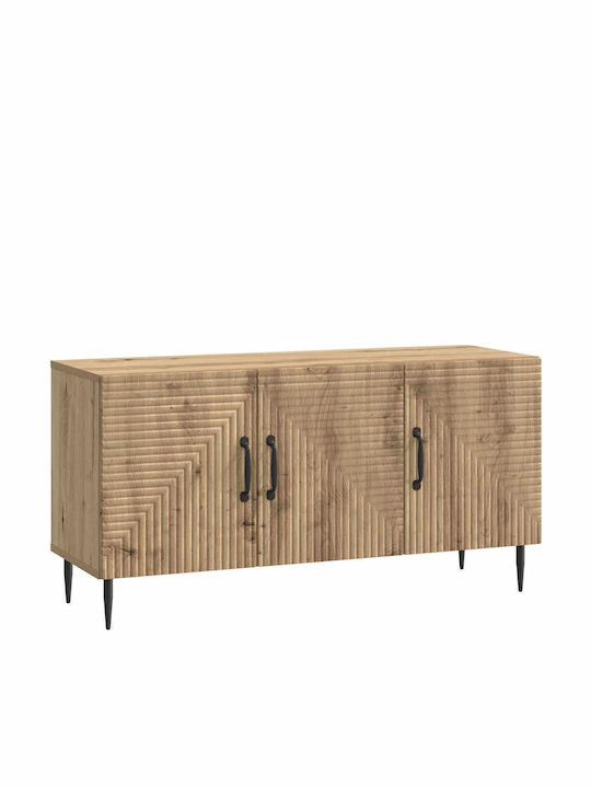 TV Stand Metal & Brown Wood L99xW34.5xH50cm