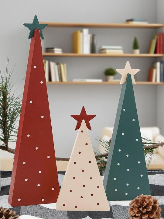 Wooden Christmas Tree Table Decoration Holiday Christmas 3 Sizes