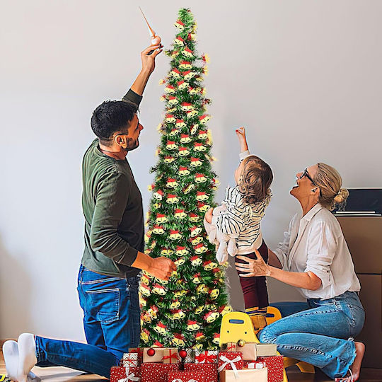 Faltbarer Künstlicher Grüner Weihnachtsbaum 150 Cm Blickfang Feiertagsdekoration