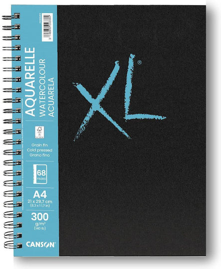 Canson XL SP акварелен блок с дълга страна A4 300gsm 34 листа