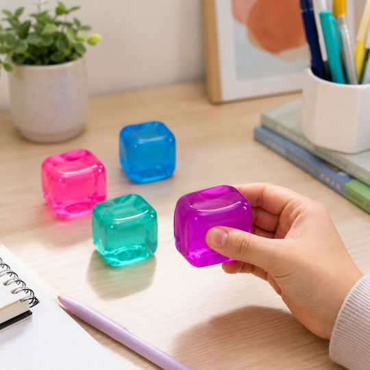 CUBE Squishy Κύβος Αφρώδες Πολύχρωμο (Διάφορα Σχέδια) 1τμχ