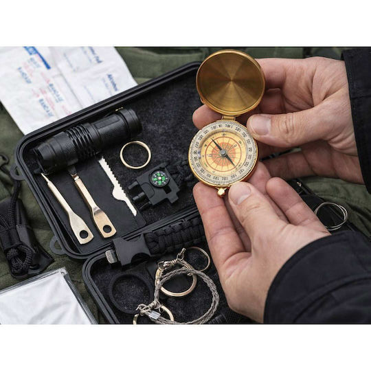 Set Supraviețuire 35 1 Lanternă Busolă Kit Prim Ajutor Survival Kit Camping Aria Trade