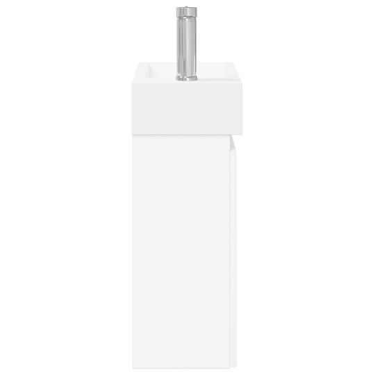 vidaXL Плот с Мивка 45.5x22.5x84 см Бял
