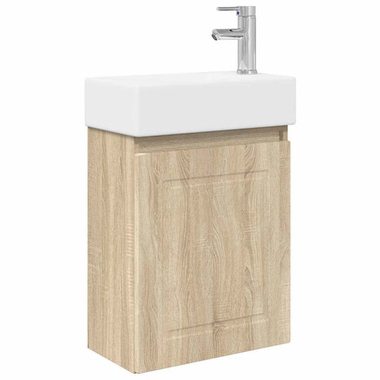 vidaXL Pangă Cu Lavoar M45.5xA22.5xÎ84cm Maro