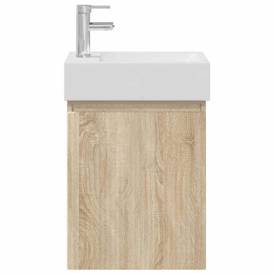 vidaXL Vanity Unit with Sink M45.5xD22.5xH84cm Brown