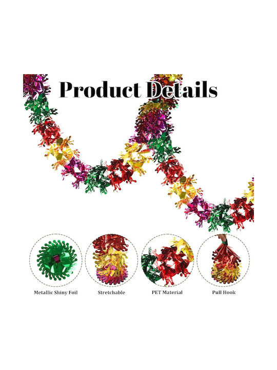 Multicolored Christmas Garland 4 Pcs Hanging Ceiling Decoration