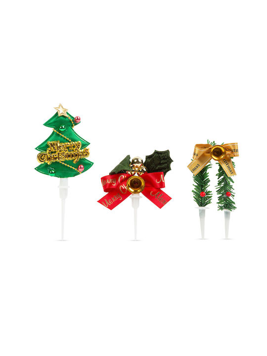 Christmas 3d Cake Decoration 10 Cm Set 3 Pcs
