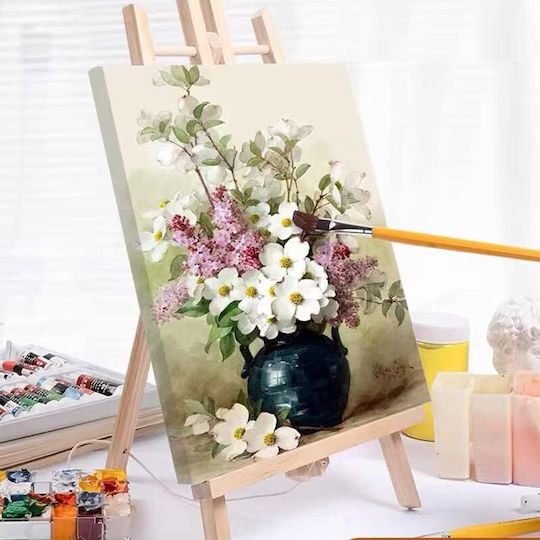 Adjustable 40 Cm Pine Wood Table Easel Brush