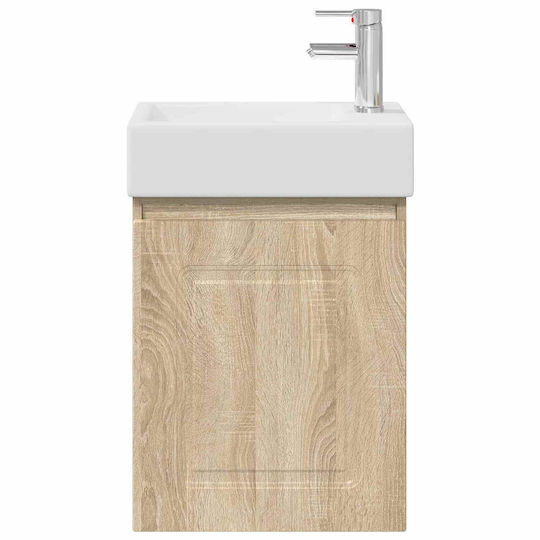 vidaXL Πάγκος με Νιπτήρα Μ45.5xΒ22.5xΥ84cm Καφέ