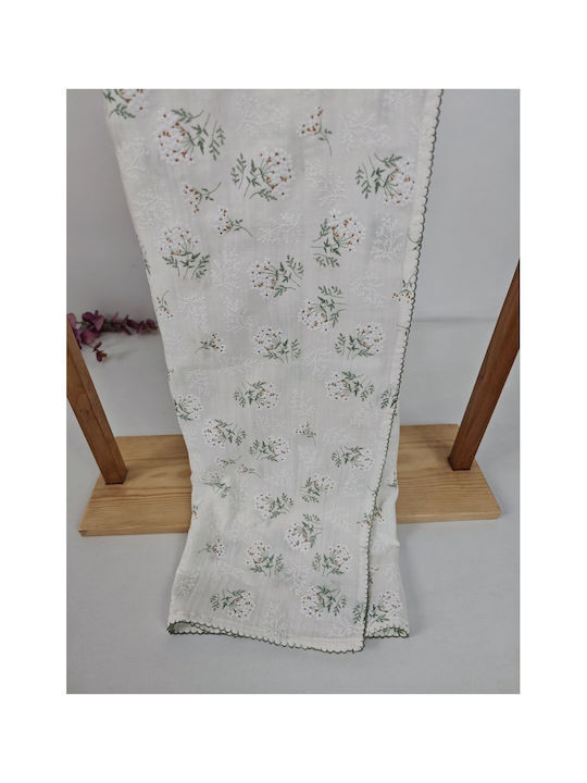 SteweHome Nursery Swaddling Cotton Green Blanket 100x100cm