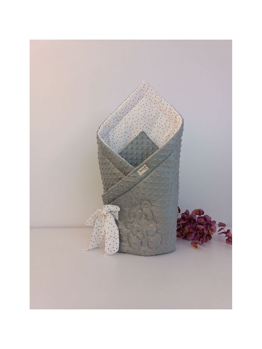 SteweHome Baby Blanket Nursery Swaddling Blanket Gray with Animal 85x85cm