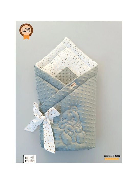 SteweHome Baby Blanket Nursery Swaddling Blanket Gray with Animal 85x85cm