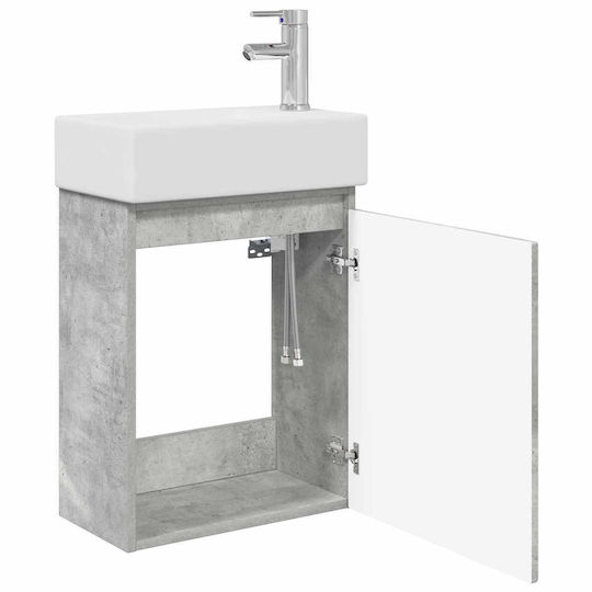 vidaXL Panglică cu Lavoar 45,5x22,5x84 cm Gri