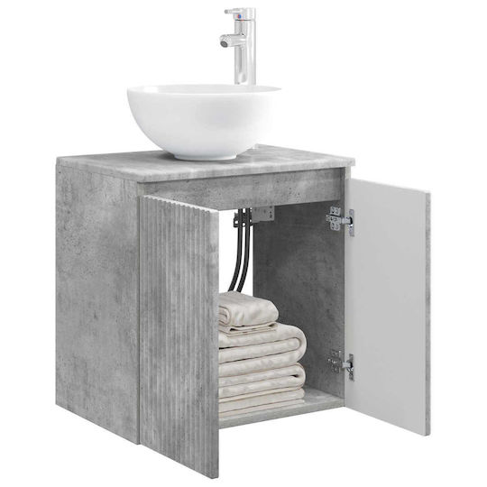 vidaXL Badezimmer Waschtisch-Einheit M49.5xB35xH63cm Grau Matt