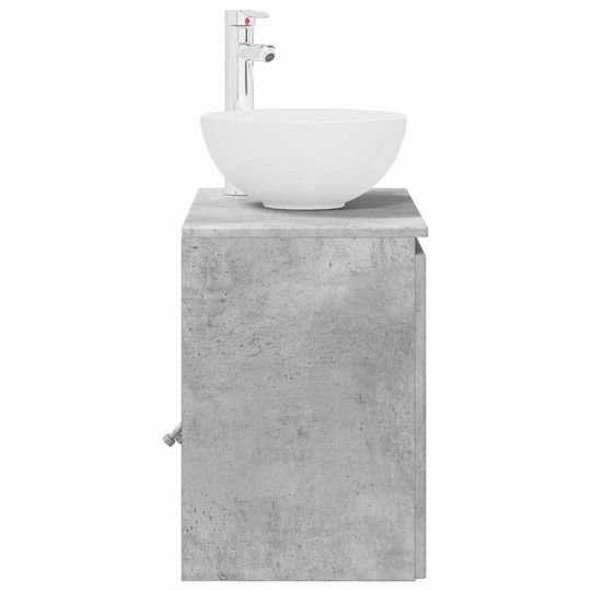 vidaXL Badezimmer Waschtisch-Einheit M49.5xB35xH63cm Grau Matt