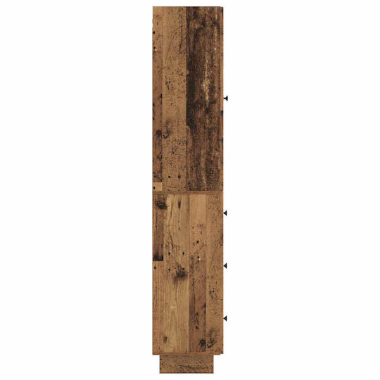 vidaXL Bathroom Wall Hung Cabinet M33xB34.5xH90cm Brown
