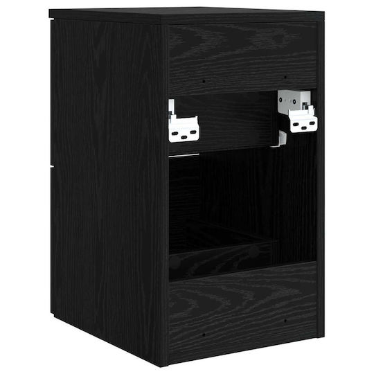 vidaXL Badezimmer Waschtisch-Einheit M30xB44.5xH50cm Schwarze Eiche