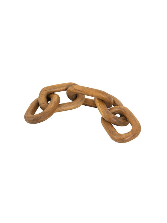 Artekko Woody Καφέ Διακοσμητική Αλυσίδα Ξύλο Teak 68x12x3 Cm 68cm X 12cm X 3cm