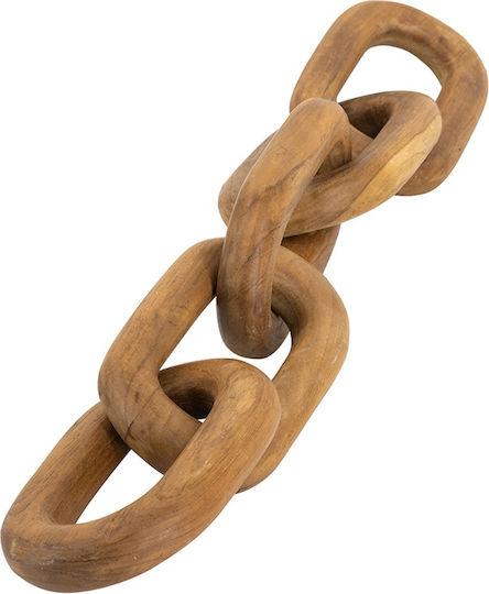 Artekko Woody Καφέ Διακοσμητική Αλυσίδα Ξύλο Teak 68x12x3 Cm 68cm X 12cm X 3cm