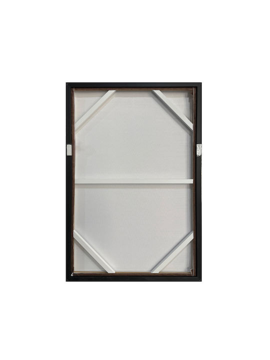 Plow Πινακας Διακοσμησης 60x90x4cm Καμβας Καφε Σκουρο Mdf 035042