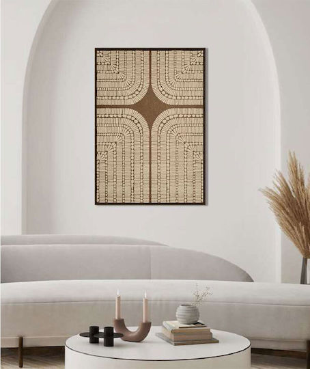 Inthebox New Age Dekorative Leinwandmalerei Beige Braun Holzrahmen Braun 80x120xh4,3cm 031354