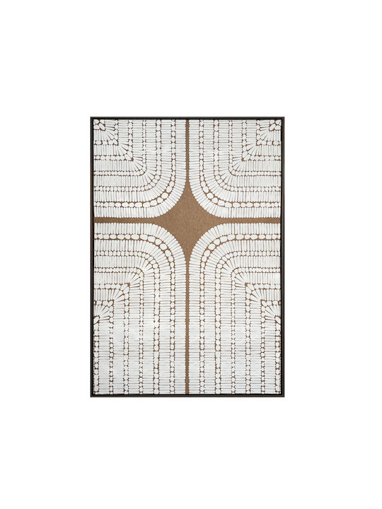 Inthebox New Age Decorative Canvas Painting Beige Brown Wood Frame Brown 80x120xh4.3cm 031354