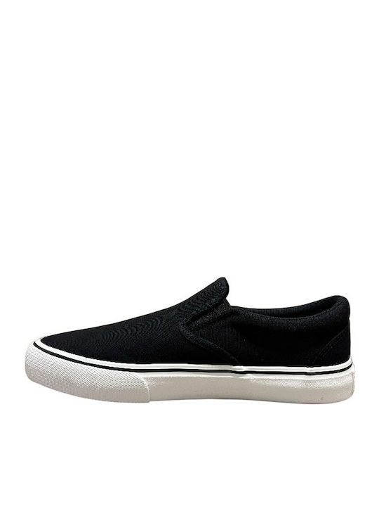 Πάνινα Ανδρικά Slip-On Μαύρα