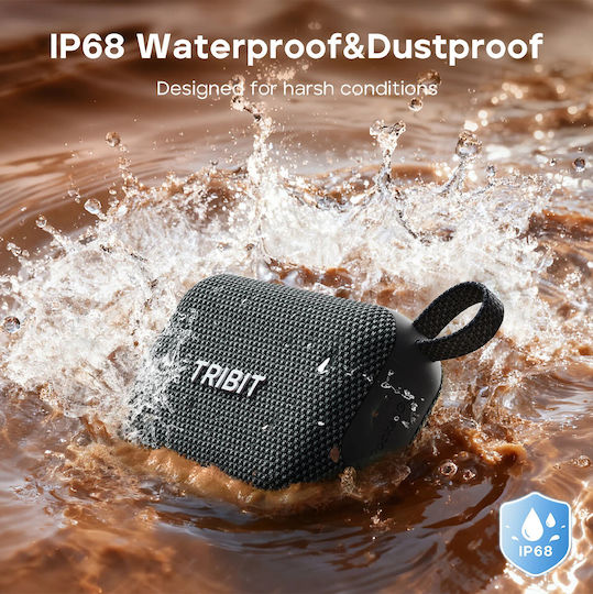 Tribit Pocketgo BTS68 Αδιάβροχο Ηχείο Bluetooth Μαύρο
