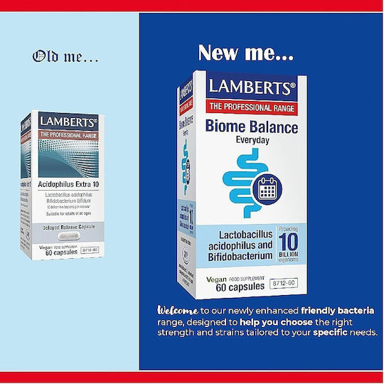 Lamberts Acidophilus Extra 10 Συμπλήρωμα με Προβιοτικά 30 κάψουλες