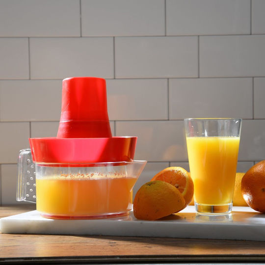 Techniplast Classic Orange Juicer with Plastic Container in Orange Colour