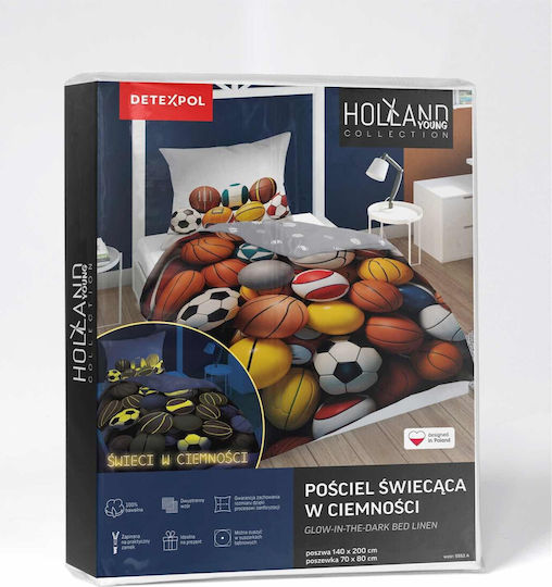 Detexpol Conținut set Husă de pilotă pentru copii Single cu față de pernă Multicolor 160x200cm